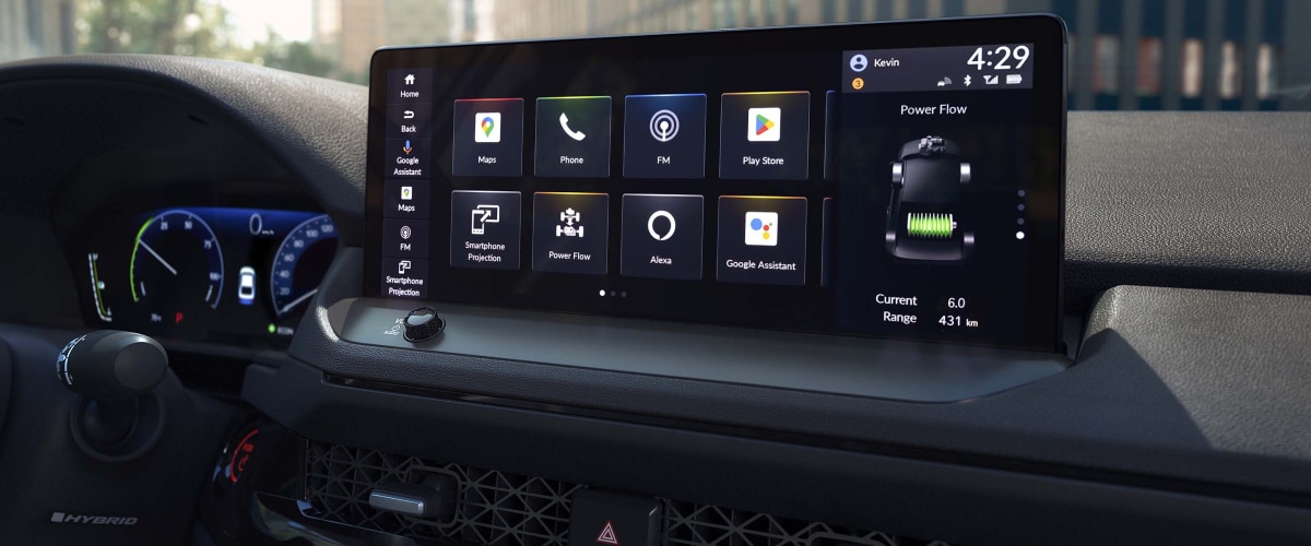 Closeup of colour touchscreen display.