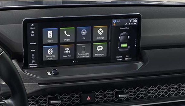 Closeup of colour touchscreen display.