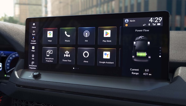 Closeup of colour touchscreen display.