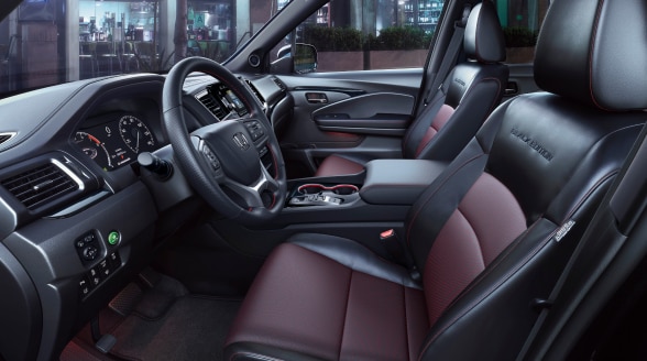 Interior image of adjustable seats.